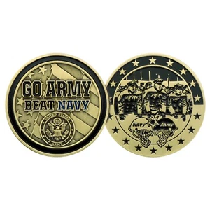 Go Army Beat Navy Football Spiel 1,75" Bronze Schwarz Challenge Münze 45 mm $24,99Ea - Bild 1 von 1