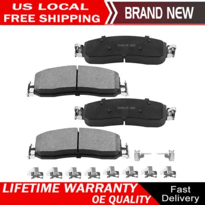 Front Ceramic Brake Pad W/Clips For 05-12 Ford F-250 Super Duty F-350 Super Duty - Image 1 of 4