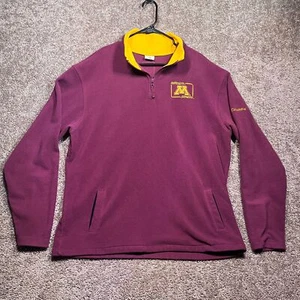 Columbia Sweatshirt Herren XL Burgund Minnesota Golden Gophers Football 1/4 Zip - Bild 1 von 9