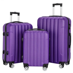 Purple 3 in 1 Multifunctional Large Capacity Traveling Storage Suitcase Luggage - Picture 1 of 8