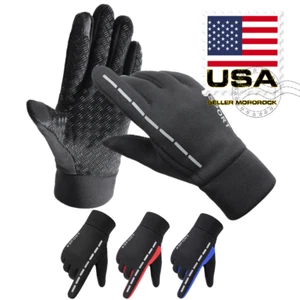 Hombre Mujer Unisex Deportes Senderismo Deportes Invierno Guantes Cálidos Luminosos Tiras Ciclismo - Imagen 1 de 12