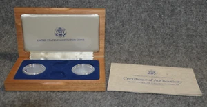 *Empty Box* For 1987 Constitution Comm. Gold & Silver 4-Coin PF/UNC Set & COA  - Picture 1 of 2