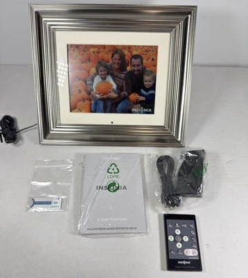 Insignia 8" Digital Photo Frame NS-DPF8WW-09 w/ Remote & Adapter – Open Box - Image 1 of 4
