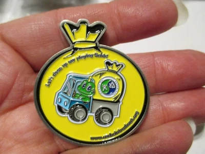 VHTF Geocaching 2007 CITO Geocoin Signal the Frog Geocache Garbage Truck Coin - Photo 1/3