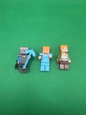 Lego Minecraft Minifigures Lot Of 3 - Image 1 of 4