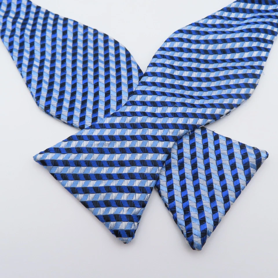 Галстук-бабочка Joseph & Feiss шелковый самостоятельный галстук синий клетчатый ширина 2,25 дюйма - Изображение 1 из 4