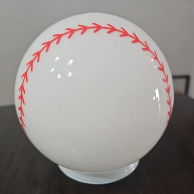 Vintage Baseball Glass Globe Ceiling Fan light Replacement Collector Display LIT - Image 1 of 4