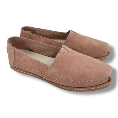 Zapatos sin cordones TOMS Sand Pink Gamuza Cuero Envolvente Para mujer 9 Clásicos Alpargatas Foto 1 de 4