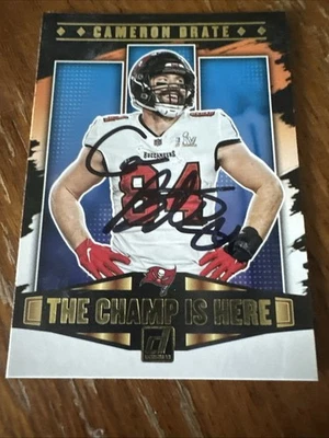 Cameron Brate 2021 Donruss The Camp Is Here  Auto Signed IP Autograph Tampa Bay - Image 1 of 2