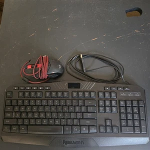 Redragon S101-3 Wired RGB Backlit Gaming Keyboard and Mouse Combo Black - Picture 1 of 7