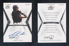 2012 Leaf Ultimate Draft Silver /25 Carlos Correa #BA-CC1 Auto