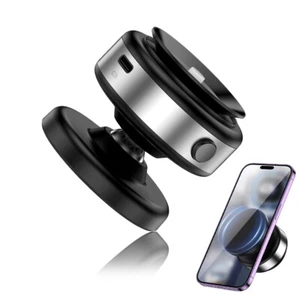 Vacuum Magnetic Suction Cup Car Phone Holder Stand Car Phone Mount 360° Rotation - Picture 1 of 13