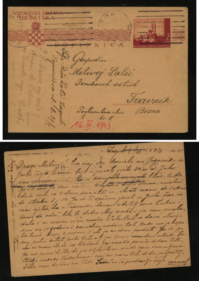 Bonita tarjeta postal Croacia MS0425 Foto 1 de 1