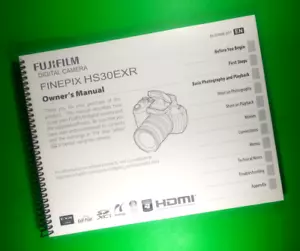 Owners Manual for Fujifilm HS30EXR HS33EXR Camera 146 Pages W/Clear Covers! - Picture 1 of 1