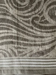 Sun Squad Plush Gray Wave Swirl Oversized Cotton Beach Towel 3' x 6' - Picture 1 of 3