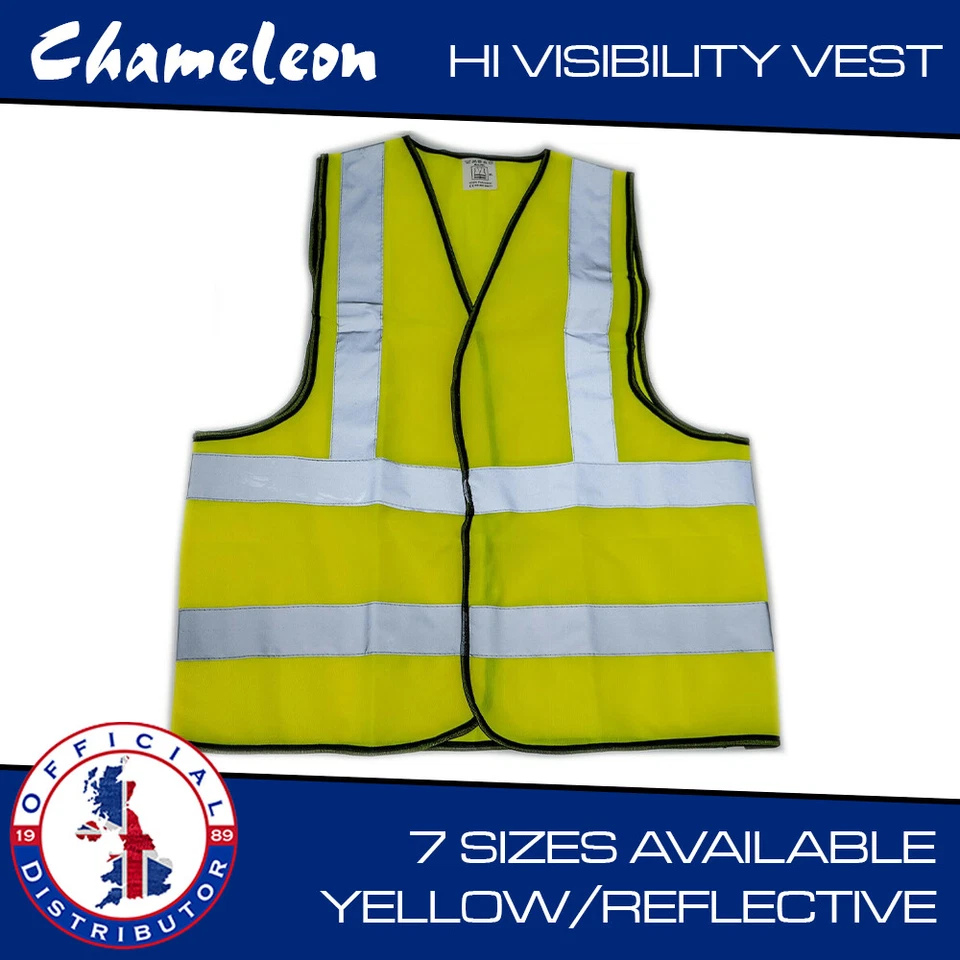 Hi-Vis Vest High Visibility Reflective Yellow EN471 Waistcoat Safety 1437 SOLD