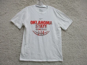 Nike Oklahoma State Cowboys Shirt Medium Adult White Basketball Regular Fit Mens - Picture 1 of 9