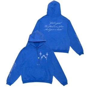 Sudadera con capucha Wrathboy para hombre Hater Ghost WB03-031 azul real -- sudadera con capucha de peso pesado - Imagen 1 de 5