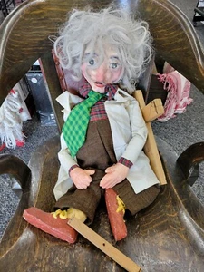 Vintage Large Marionette Figure. Over 2' Tall. Needs Restrung. Unique Piece  - Picture 1 of 6