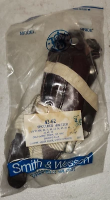 Vintage Smith & Wesson Leather Shoulder Holster 2" Revolver S&W Colt 43-62 NOS - Image 1 of 4