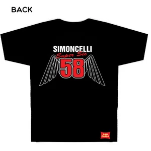 Marco Simoncelli 58 `Wings` moto gp T-Shirt black SM to XXXL - Picture 1 of 10