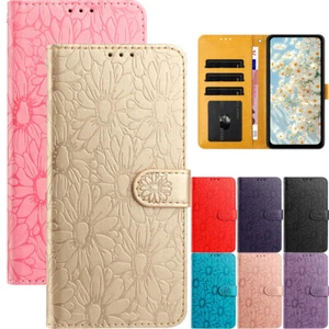 Flip Leather Phone Case for Samsung S9 S8 A5 A10 Note 20 10 Daisy Wallet Cover - Picture 1 of 22