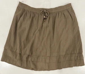 ANN TAYLOR LOFT Womens ALine Skirt Boho Layered Tan Lightweight Lined Small NWT - Picture 1 of 7