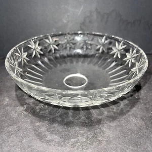 PREOWNED 6” VINTAGE CRYSTAL CHANDELIER BOBECHE W/1” HOLE STAR ⭐️ PATTERN  - Picture 1 of 17