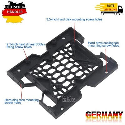 5.25" auf 3.5/2.5 Zoll Festplatte Rahmen HDD/SSD Bay Mounting Adapter Fan Halter - Bild 1 von 4