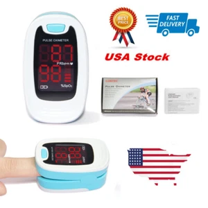 Oxímetro de pulso LED punta de dedo medidor de oxígeno en sangre SpO2 monitor de frecuencia cardíaca para pacientes - Imagen 1 de 11