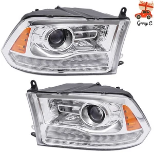 For 2013-2018 Dodge Ram 1500/2500/3500 Factory Projector Headlights with LED DRL - Picture 1 of 16