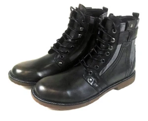 BED Stu Hombre Sistema Negro Lavado a Manos Gris Lona Botas Zapatos 49100115 - Imagen 1 de 5