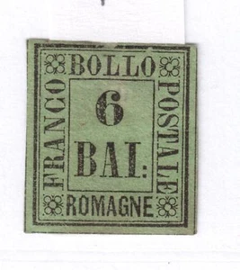 1859 ROMAGNE - 6 Bay verde-giallo sas.7 SENZA GOMMA - Foto 1 di 2