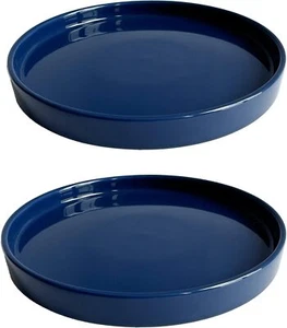 Ceramic Plant Saucer 7 Inch 2 Pack Round Trays for Indoors/Outdoors Flower Pot - Picture 1 of 1