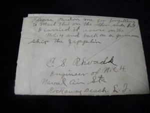 ULTRA RARE COVER CARRIED ABORD THE NC-4 FIRST PLANE ACROSS THE ATLANTIC MAY 1919 - Picture 1 of 24