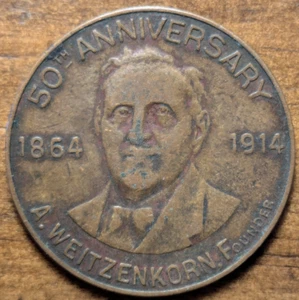 Reading, Pennsylvania PA A. Weitzenkorn Store 50th Anniversary 10% Off Token - Picture 1 of 5