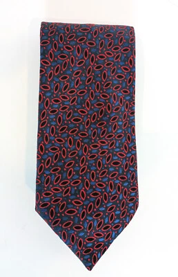 Corbata Charvet Place Vendome 100 % seda para hombre Francia Jacguard rojo azul negro Foto 1 de 4