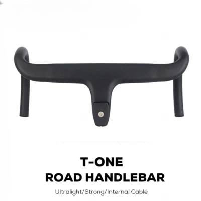 Manubrio bici strada percorso interno carbonio 380-440 mm Di2 abitacolo integrato - Immagine 1 di 4