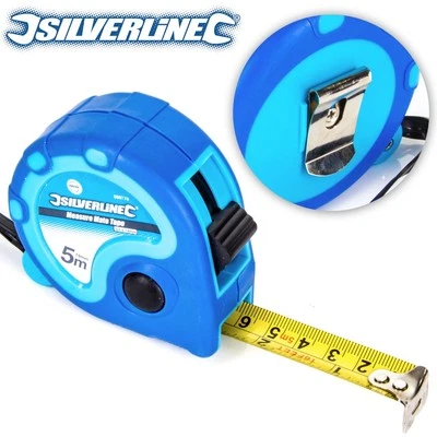 SILVERLINE 5M/15Ft TAPE MEASURE Professional Imperial/Metric Measuring Marks Pocket Size
