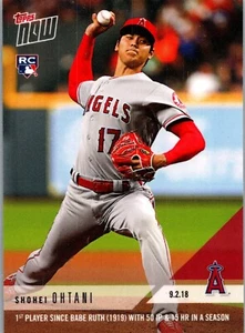 2018 Topps Now #678, Ohtani Rookie, primer jugador desde Ruth 50 IP y 15 horas - Imagen 1 de 2