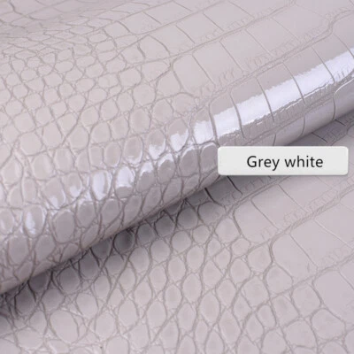 Tela de cocodrilo imitación cuero material de cuero sintético hágalo usted mismo zapatos bolso cinturón accesorio Foto 1 de 4