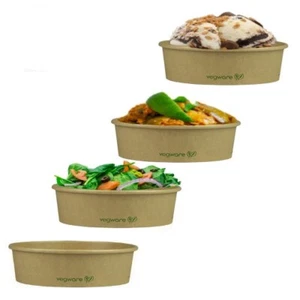 N150 Standard Biodegradable Compostable Food Container Bowls 16oz x 50 - Picture 1 of 22