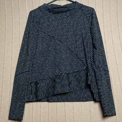 Рубашка женская Prana Alicia черная по всему пространству краситель полоска асимметричная йога здоровая - Изображение 1 из 4