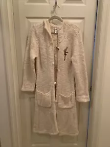 Disney Tinkerbell Long Cream Cardigan Women’s Size Small  - Picture 1 of 8