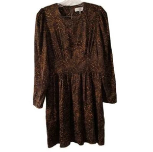 & Other Stories Black Printed Mini Long Sleeve Dress Women's Size 4 - Picture 1 of 9