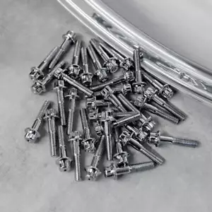 160x M6 32mm Chrom verchromt 3tlg Felgen Schrauben BBS OZ Schmidt Drei teilige - Bild 1 von 2