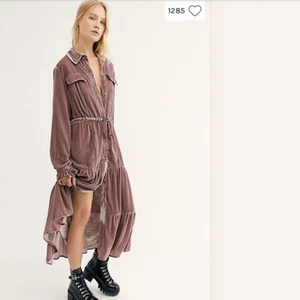 Free People Bella Donna Mauve Woods Velvet Duster Medium M $268 NWT New - Picture 1 of 3