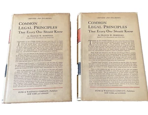 Francis W. Marshall GEMEINSAME RECHTSGRUNDSÄTZE überarbeitete Ausgabe 1935 Bände 1 & 2 - Bild 1 von 20