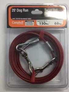Carro para perro galvanizado Campbell 150 lb 20 ft 20 ft de largo - Imagen 1 de 3
