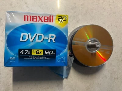 Maxell DVD+R 4.7GB 8X Spindle And Individuals 48 Total Disc Lot - Image 1 of 2